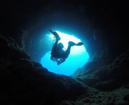 cave, diving, palau