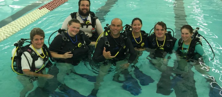 PADI OPEN WATER POOL CLASS 8/26/16